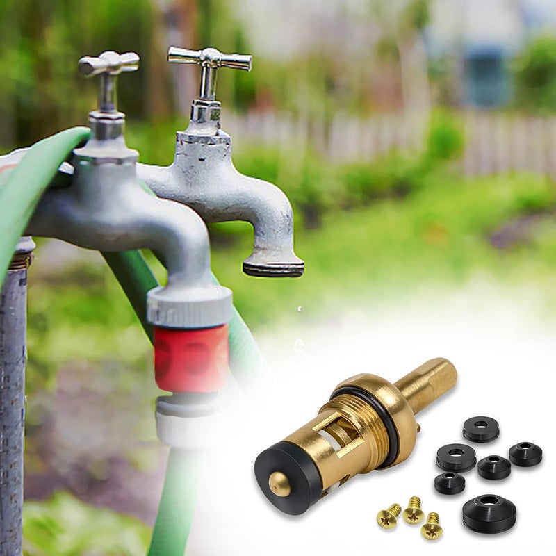 Keze 96 PCS 10 Size Faucet Washers Assorted Kit with Brass Bibb Screws Assortment Flat and Beveled Rubber Washer for DIY Outdoor Faucets Stem Leak Worn Out Seal Repair - Image 3
